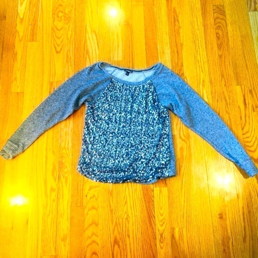 Express Sequin Sweater Shiny Sparkling Size  XS​